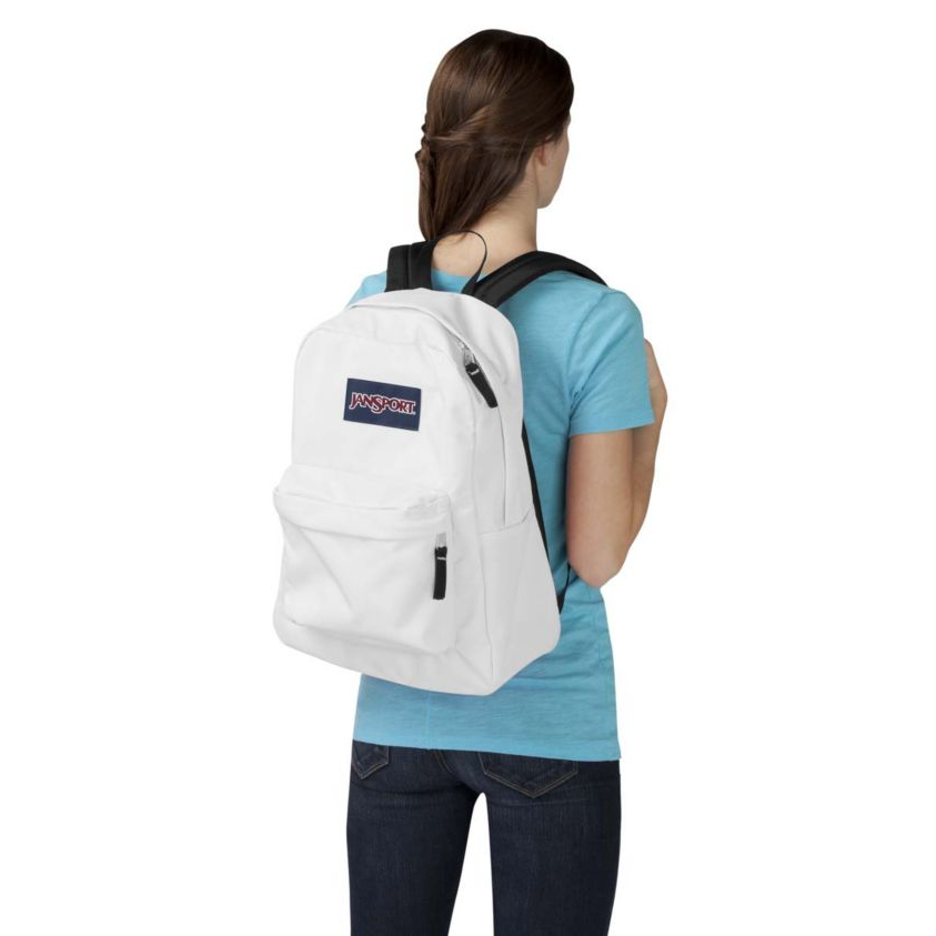 All white jansport backpack best sale