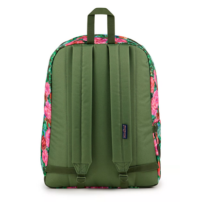 JanSport SuperBreak Backpack - Bit Bouquet Green