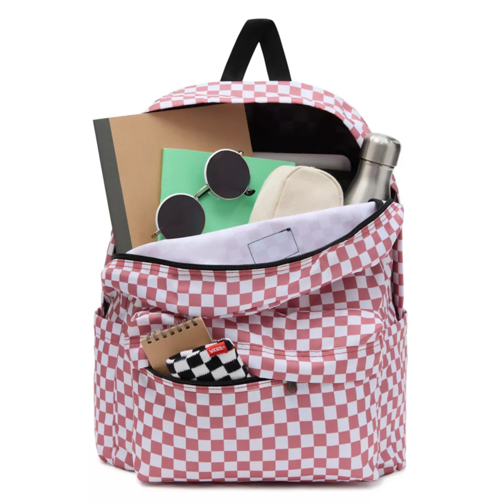 Red and checkered vans backpack hotsell