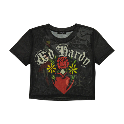 ED HARDY Heart Tiger Power Mesh Baby Tee
