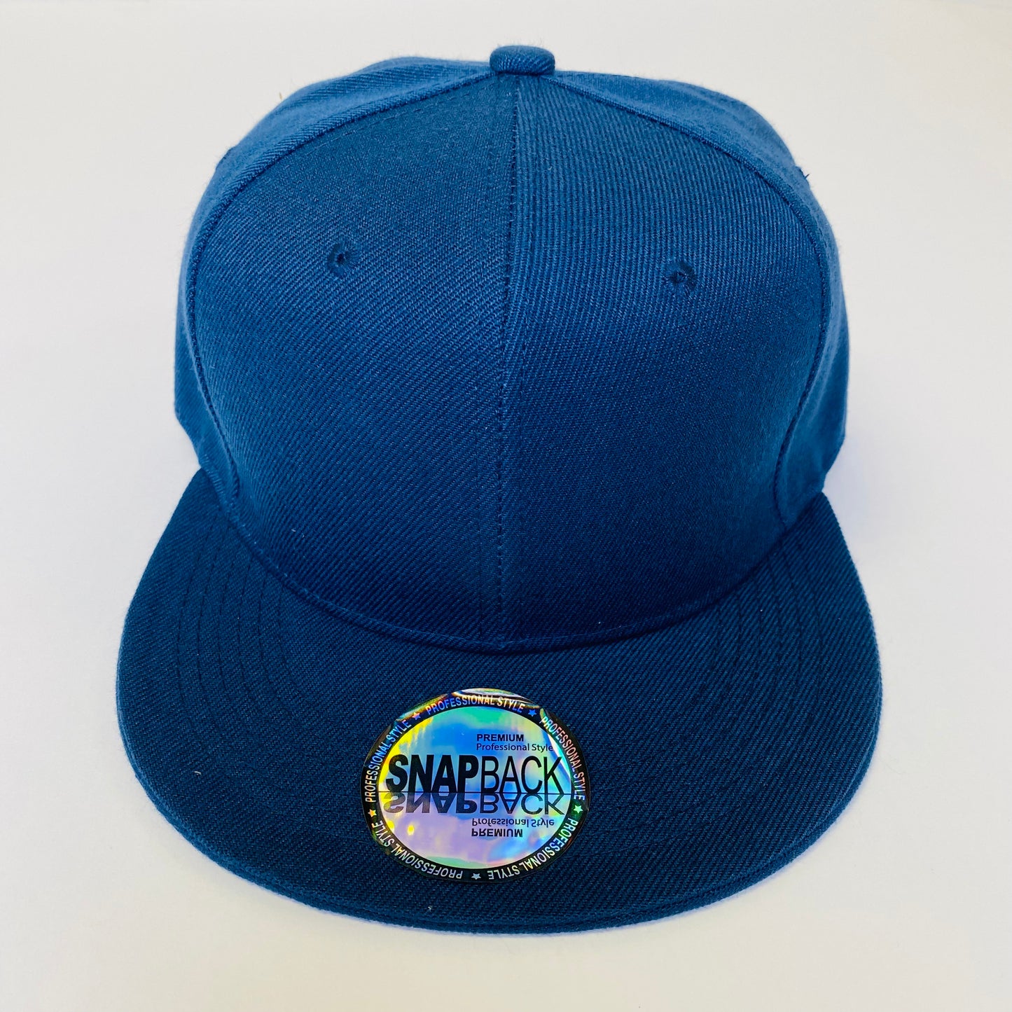 Plain Snapback 5 Panel Hat - Navy