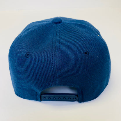 Plain Snapback 5 Panel Hat - Navy