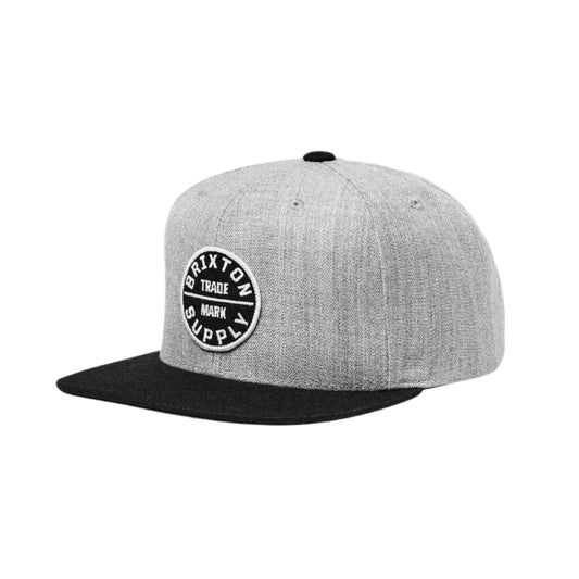 BRIXTON Oath III Snapback Hat - Grey/Black