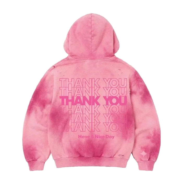 JOE'S SUPERMARKET Pigment-Wash Effect Monster Appliqué Pullover Hoodie