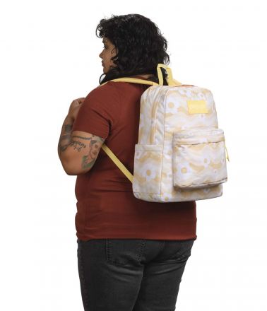 JanSport Superbreak Plus Backpack - Flower Power Yellow