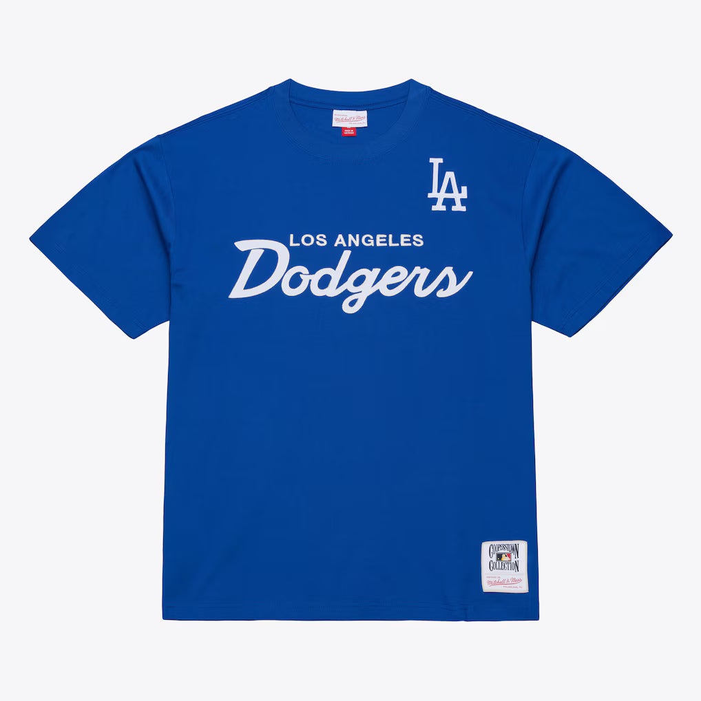 Mitchell & Ness MLB Los Angeles Dodgers Royal Head Coach T-Shirt