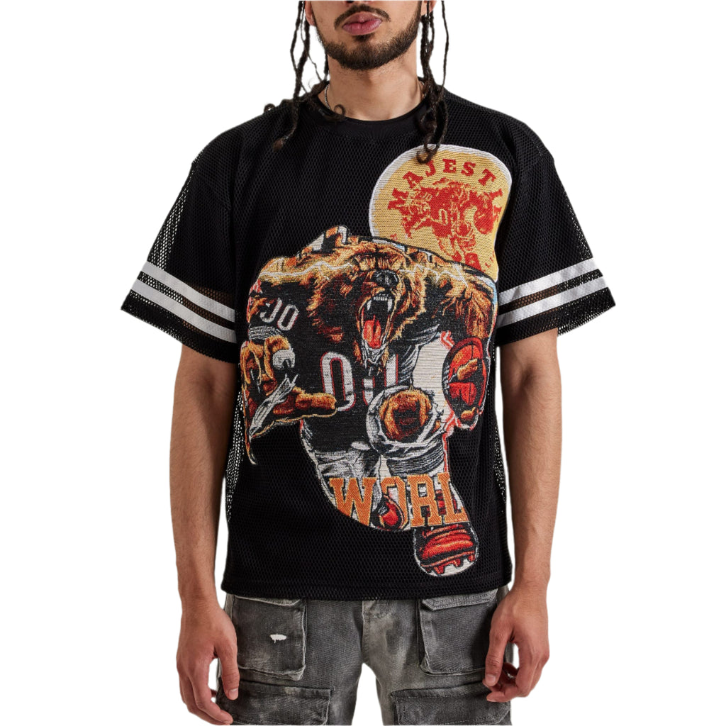 MAJESTIK Fearless Bear Mesh Tee