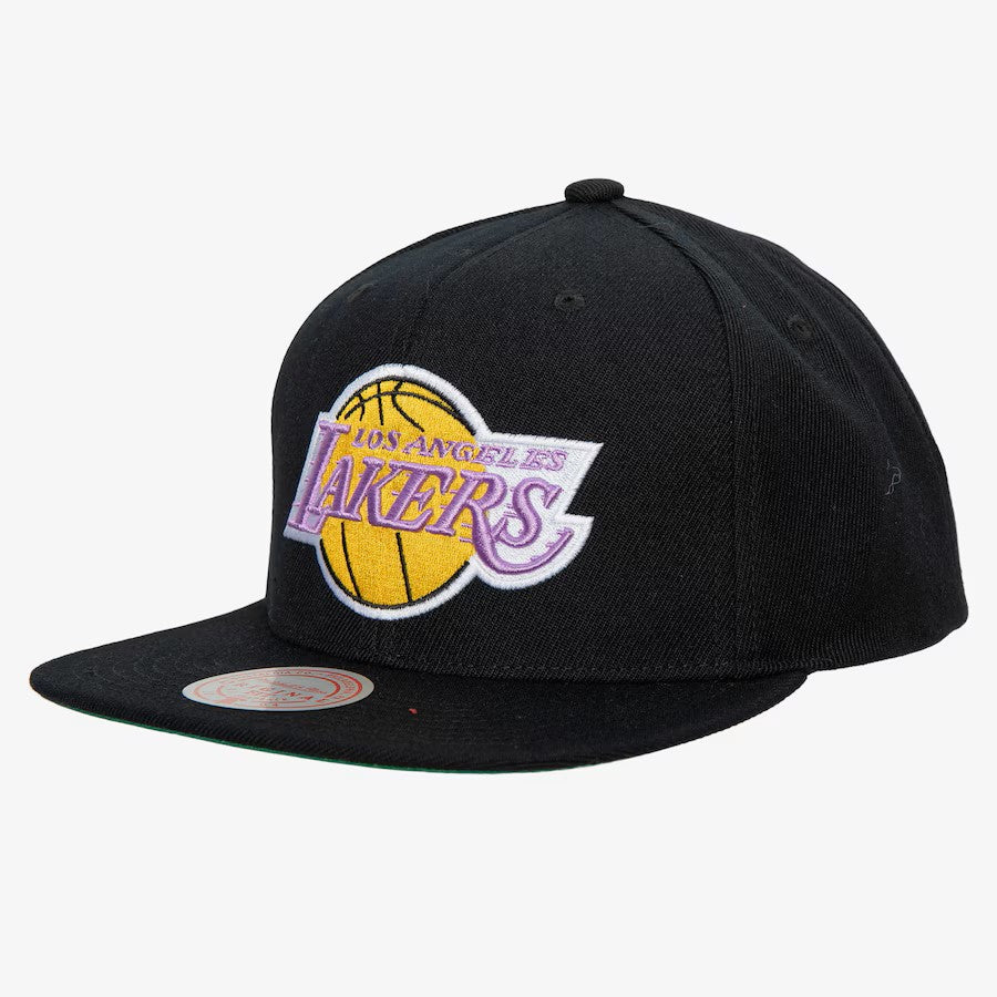 MITCHELL & NESS NBA Black Los Angeles Lakers Hardwood Classics Top Spot Snapback Hat