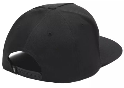 VANS Snapback Hat Mens One Size Adjustable Cotton Patch Logo Black