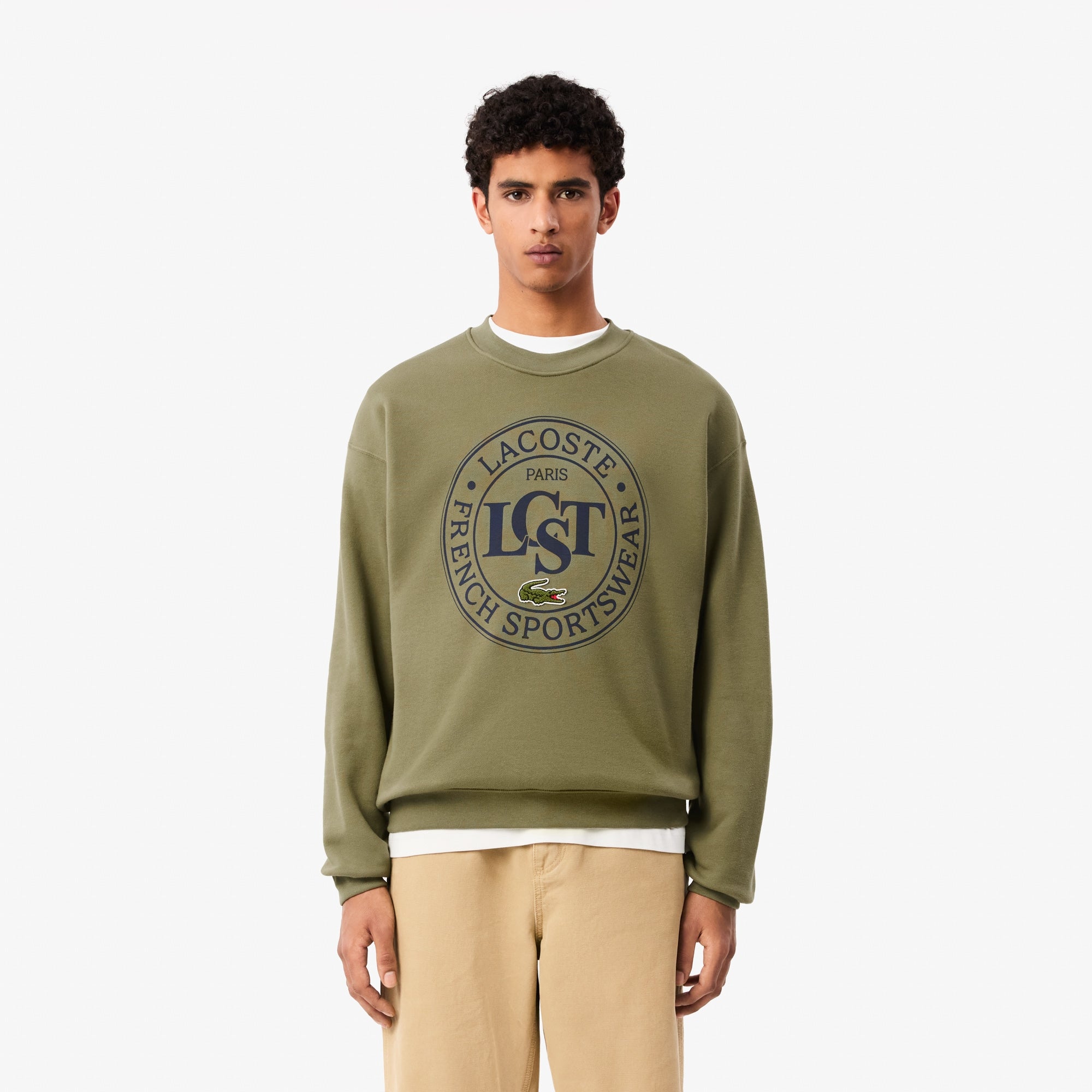 LACOSTE Loose Fit Graphic Sweatshirt