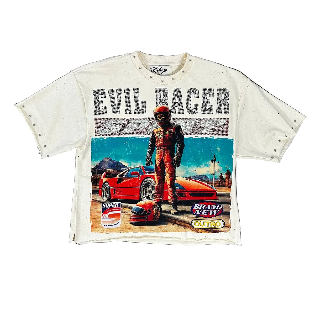 BKYS Evil Racer F-terry Cropped Tee