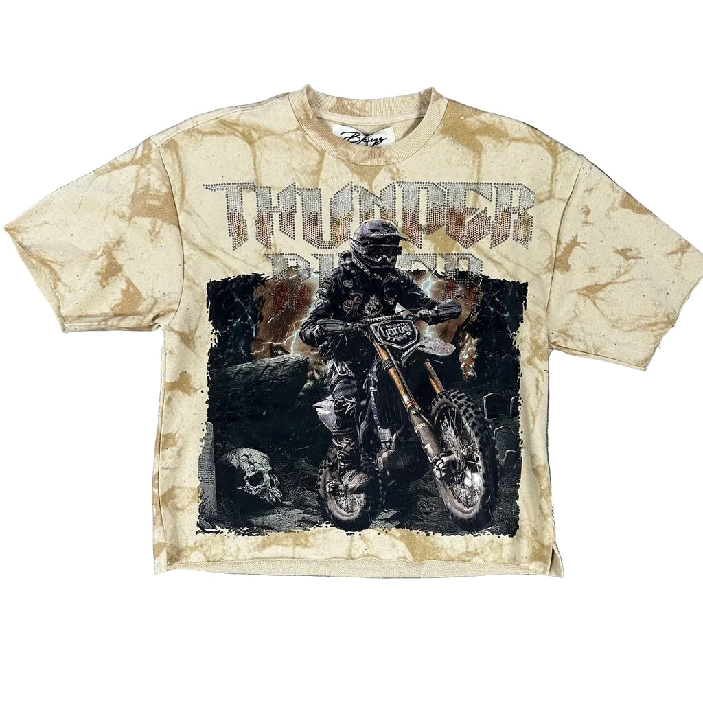BKYS Thunder Ride F-terry Cropped Tee