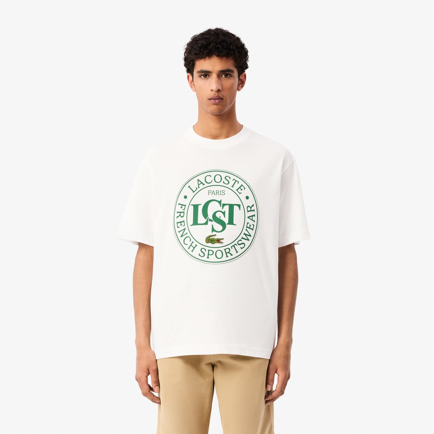 LACOSTE Loose Fit Jersey Print T-shirt