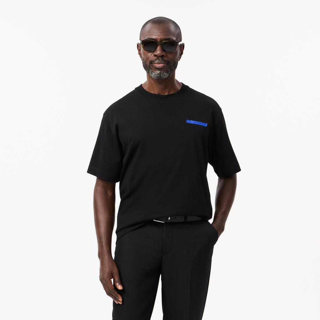 LACOSTE Loose Fit Floral Print T-shirt