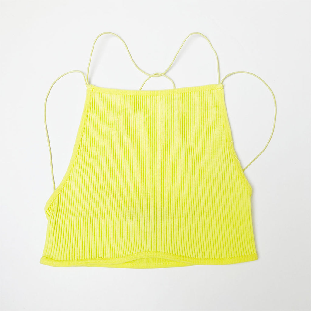 Sleeveless Cross Back Crop Top