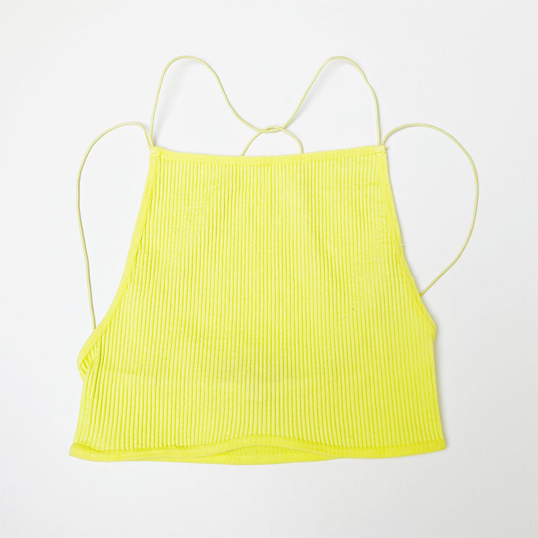 Sleeveless Cross Back Crop Top