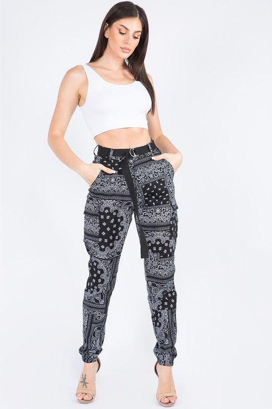 Women's Bandana Print Jogger Pants – K MOMO