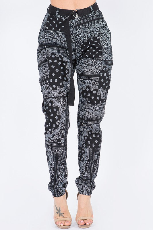 Women's Bandana Print Jogger Pants