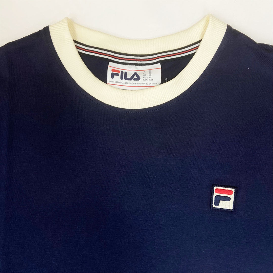 FILA Marconi Short Sleeve Ringer T-Shirt - Navy