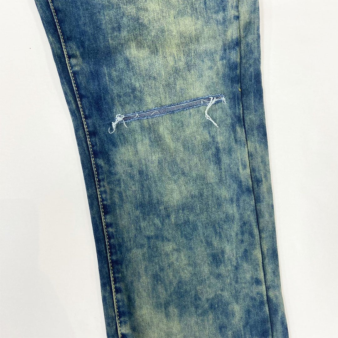 PLATFORM Washed Denim Jeans - Bleach