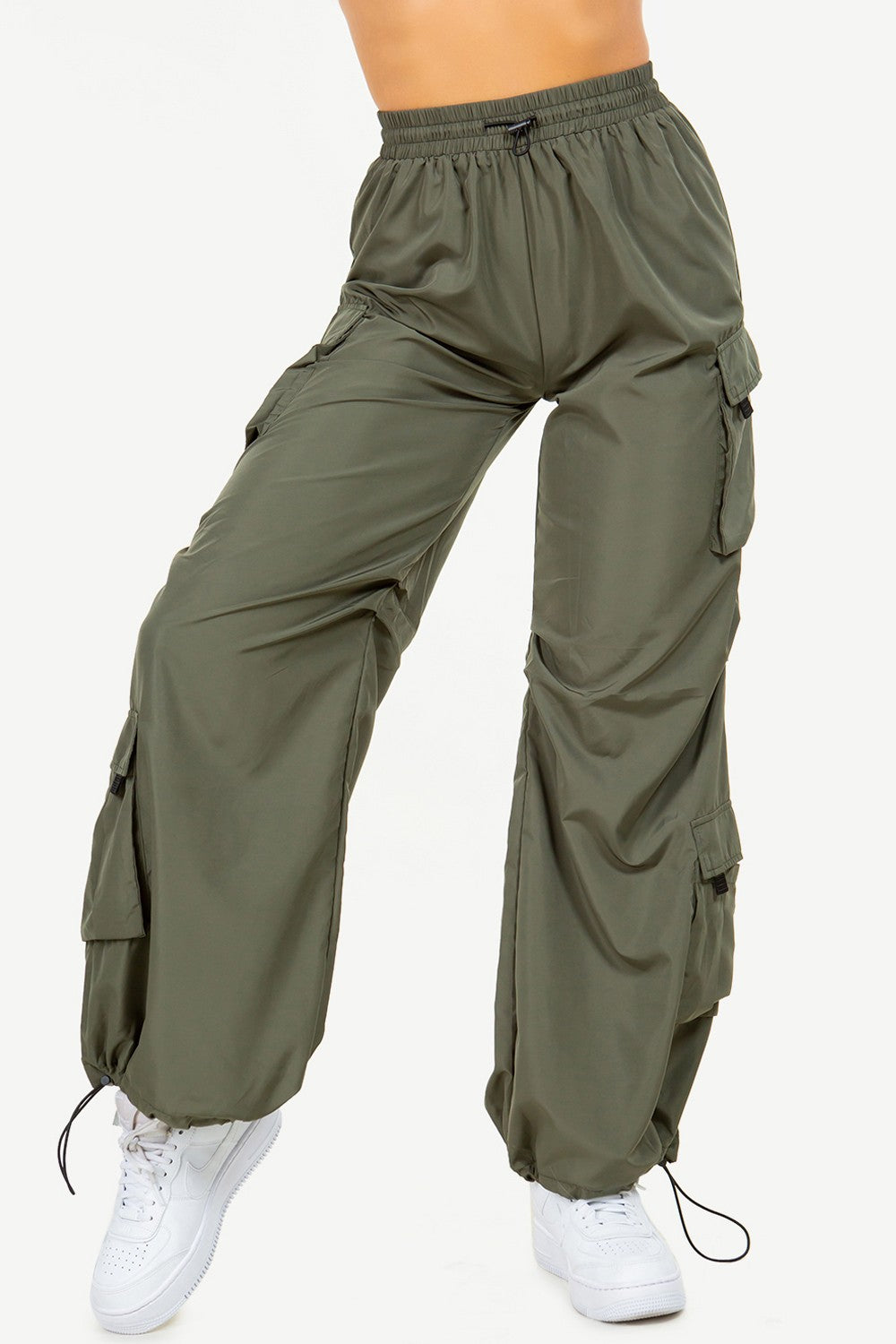 Blaise Khaki Parachute Pants – Beginning Boutique US