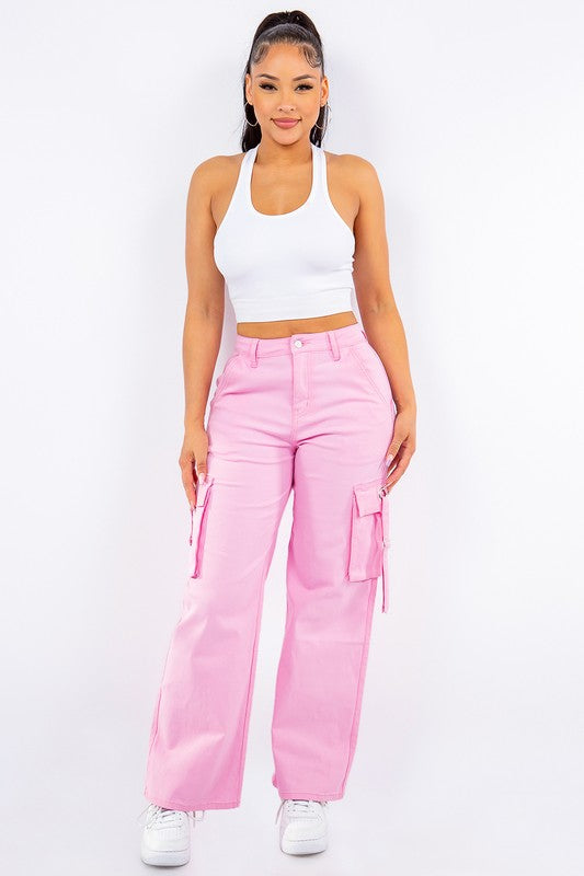 Women's Wide Leg Cargo Pocket