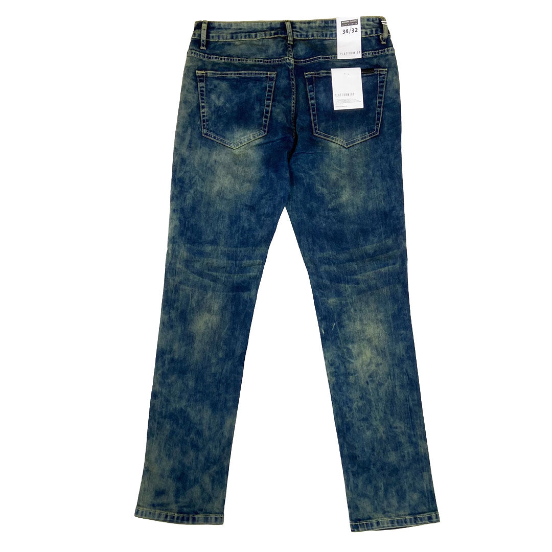 PLATFORM Washed Denim Jeans