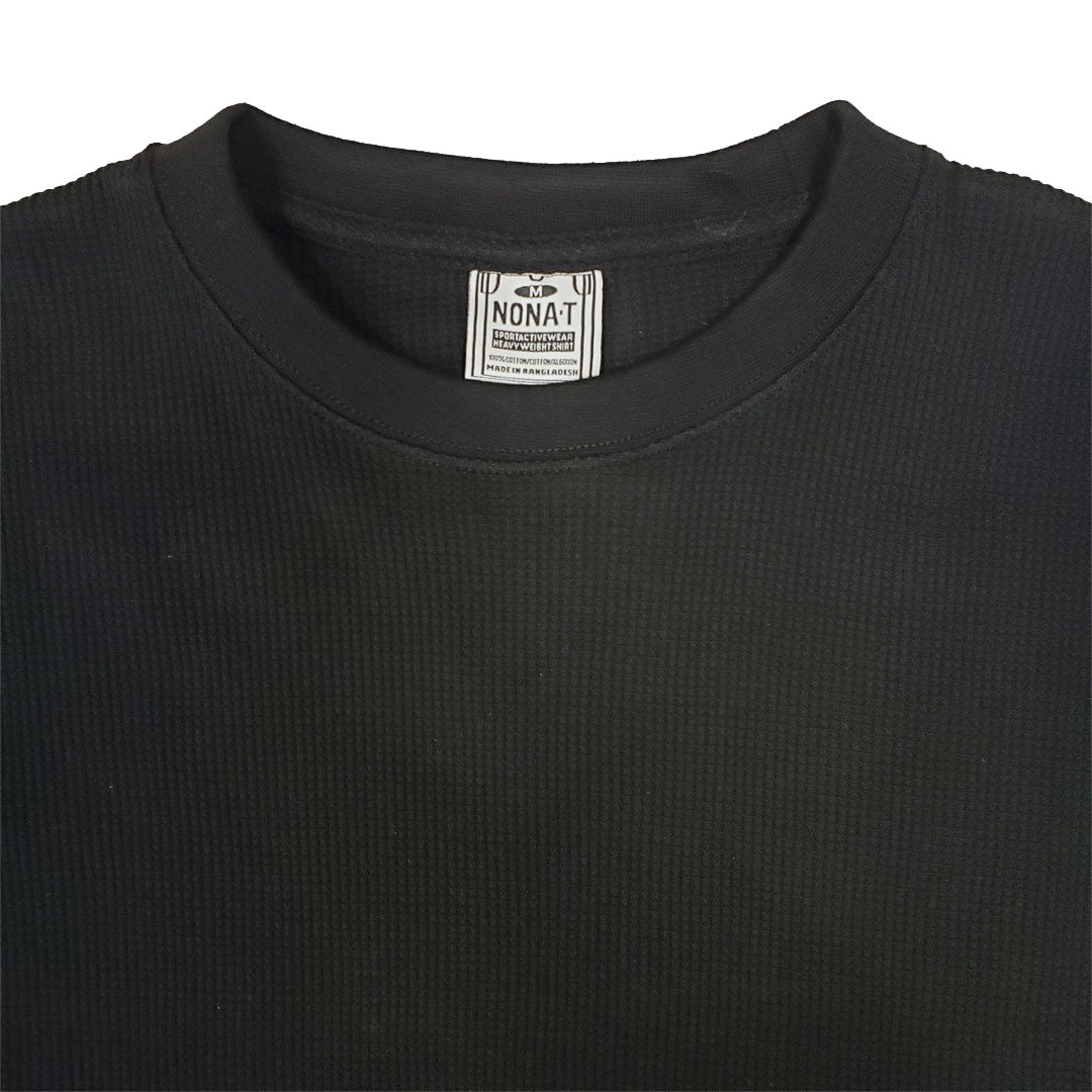 Crewneck Waffle Heavyweight Long Sleeve Thermal T-Shirt