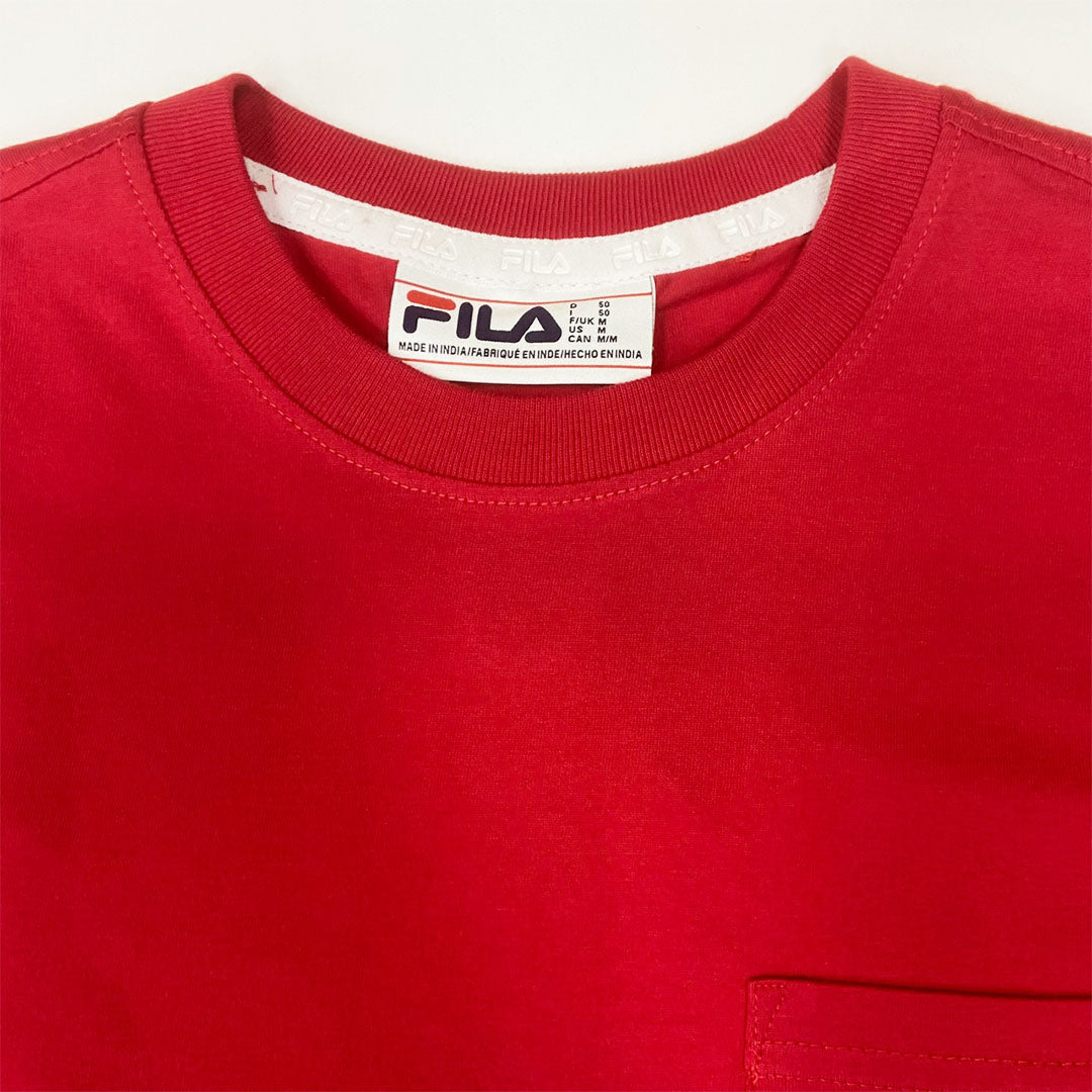 FILA Curtis Short Sleeve Chest Pocket T-Shirt - Red