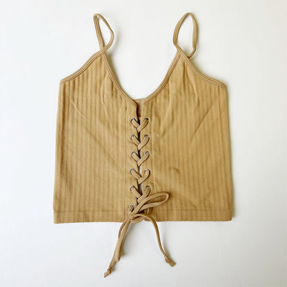 Criss Cross Front Tie Cami Top