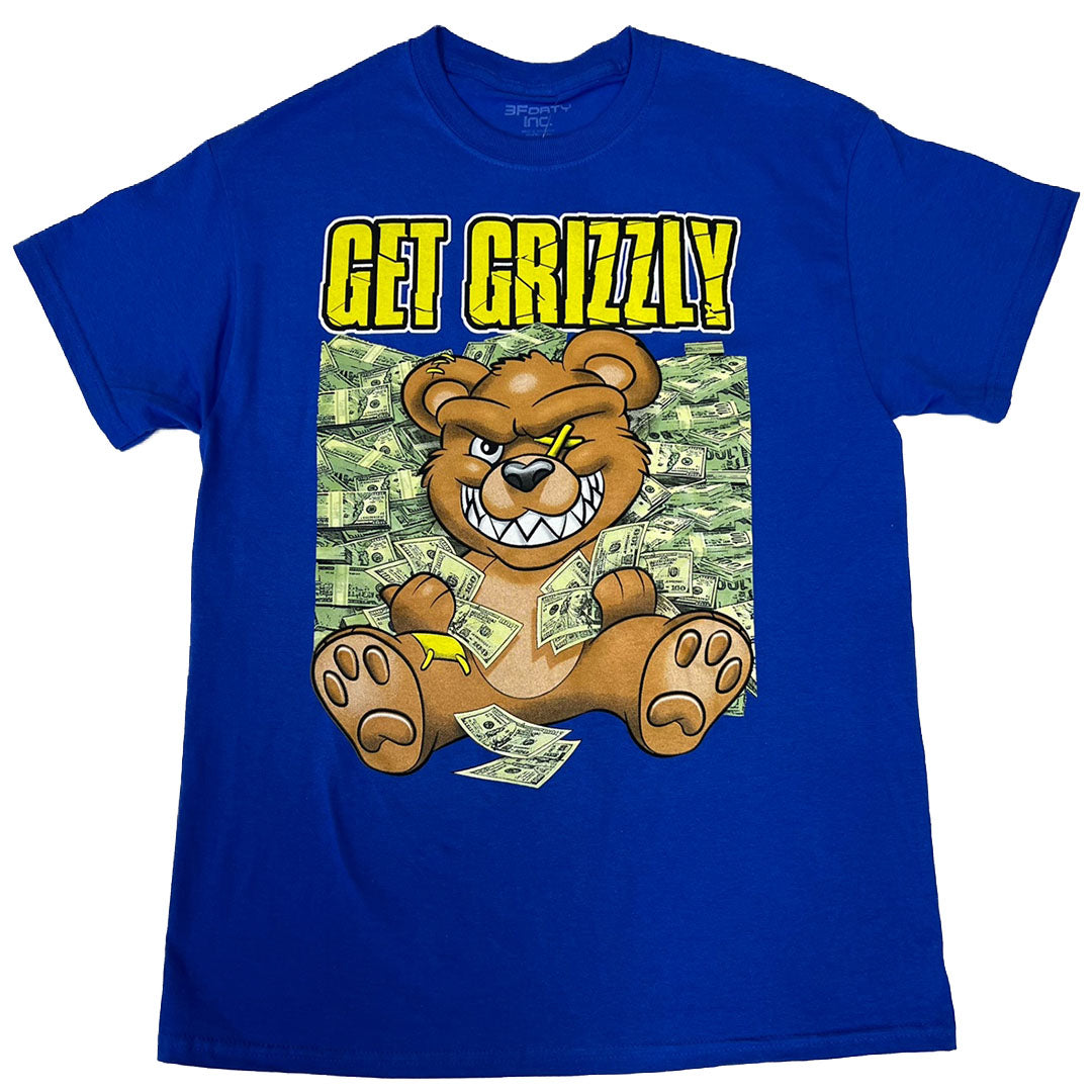 3FORTY Get Grizzly Money Print T-Shirt