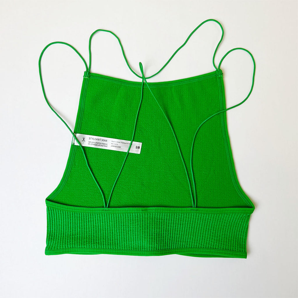 Sleeveless Cross Back Crop Top