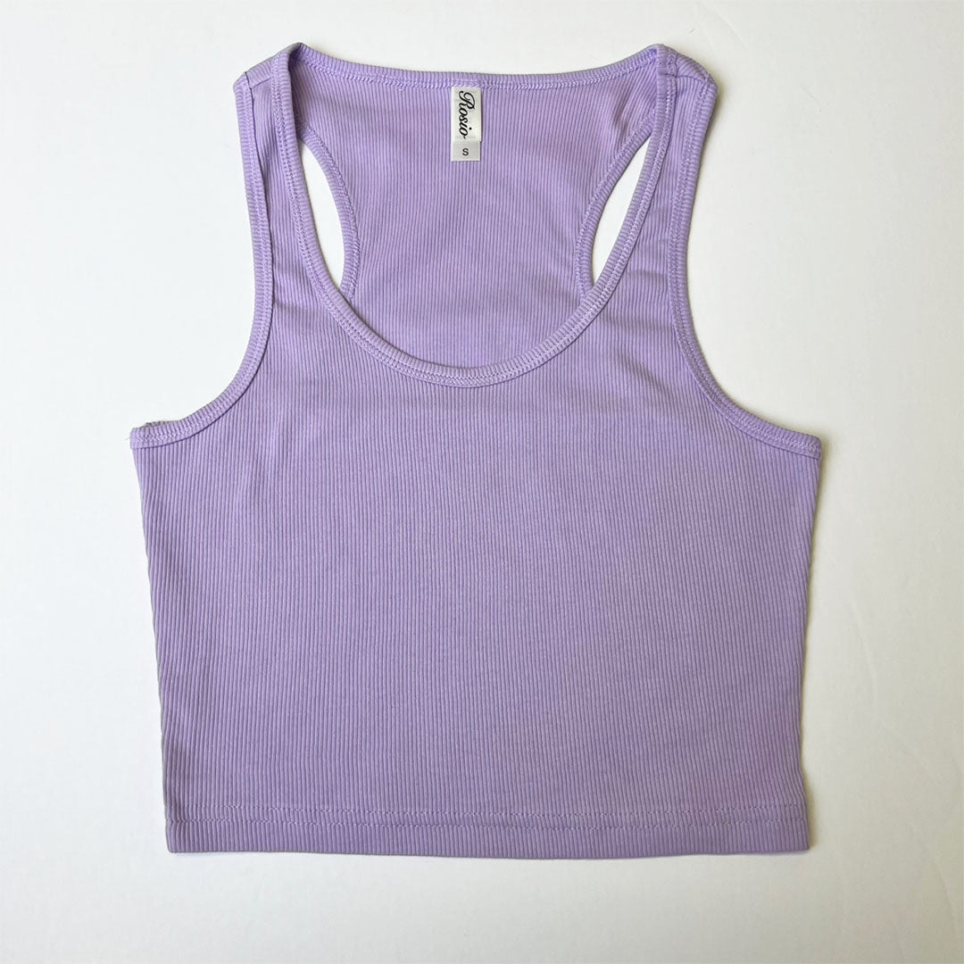 Cropped Mini Ribbed Tank Top