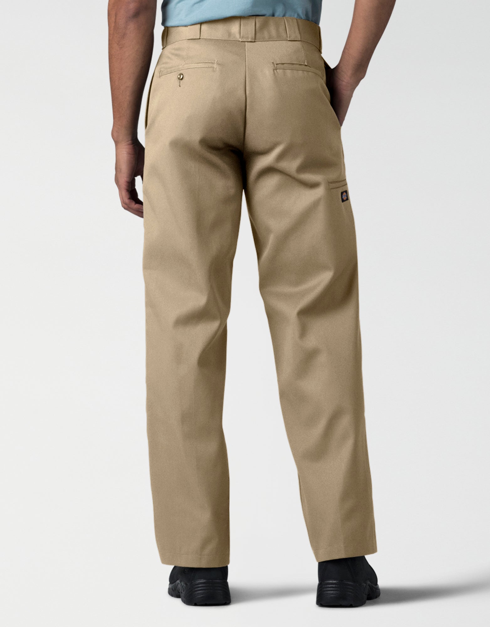 Loose Fit Double Knee Work Pants Military Khaki