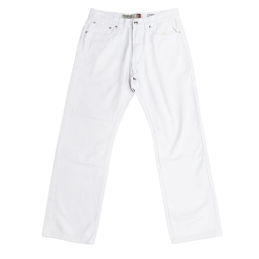 Denim Straight Fit Jeans - White