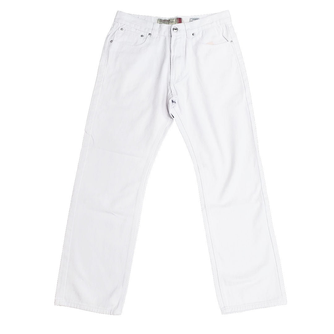 Denim Straight Fit Jeans - White