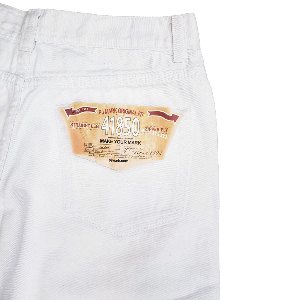 Denim Straight Fit Jeans - White