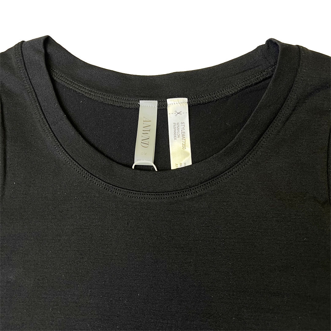 Solid Short Sleeve Crop Top T-Shirt