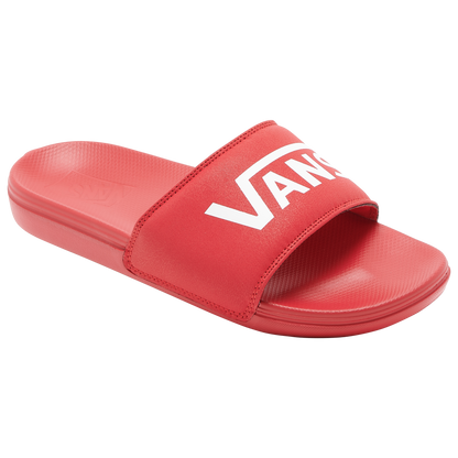 Vans Red Classic Logo Slides On