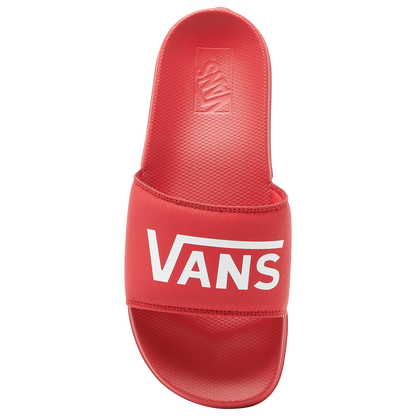 Vans Red Classic Logo Slides On