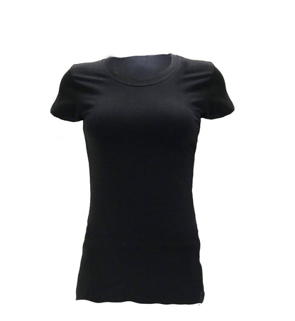 Women's Basic Plain Crew Neck T-Shirt-15 Colors ( Black ~ Yellow)