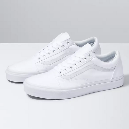 VANS Unisex Old Skool Classic Skate Shoes True White Men\'s 6.5, Women\'s 8 NEW Skate Old Skool Shoe in True White | Vans main image 3