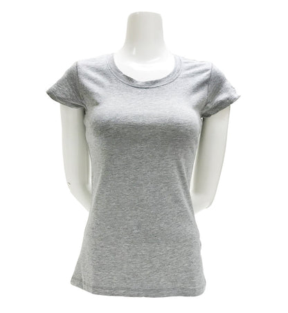 Women's Basic Plain Crew Neck T-Shirt-15 Colors ( Black ~ Yellow)