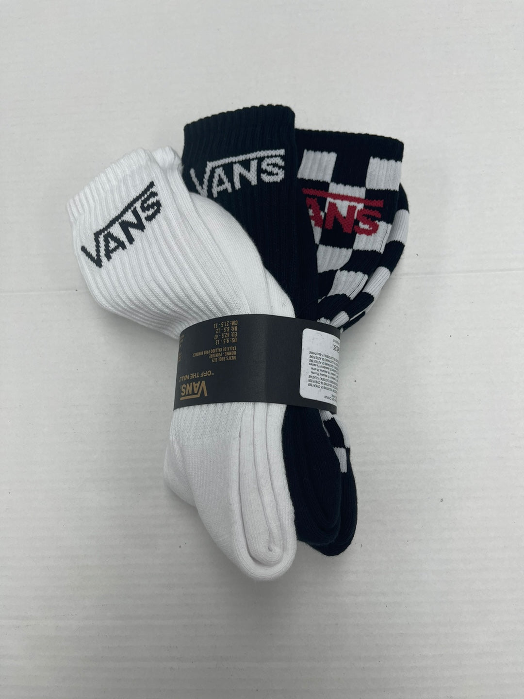 VANS 3-Pack Classic Mens Crew Socks