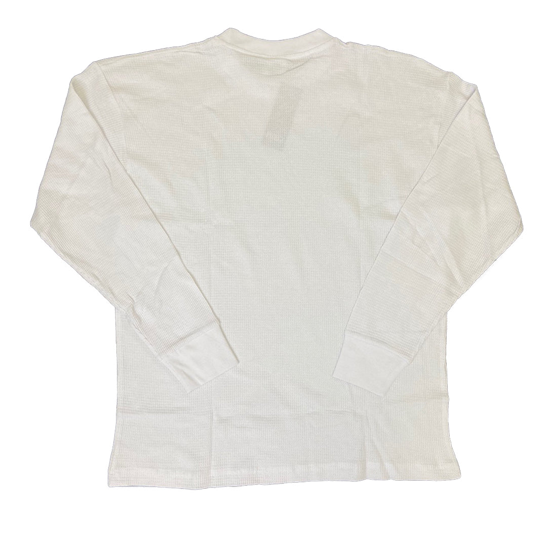 Basic Waffle Long Sleeve Thermal Crewneck T-Shirt