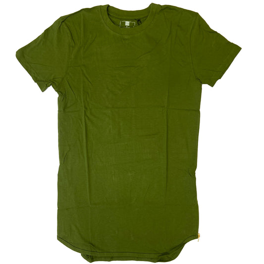 Henry & William Olive Muscle T-Shirt with Side Zippers