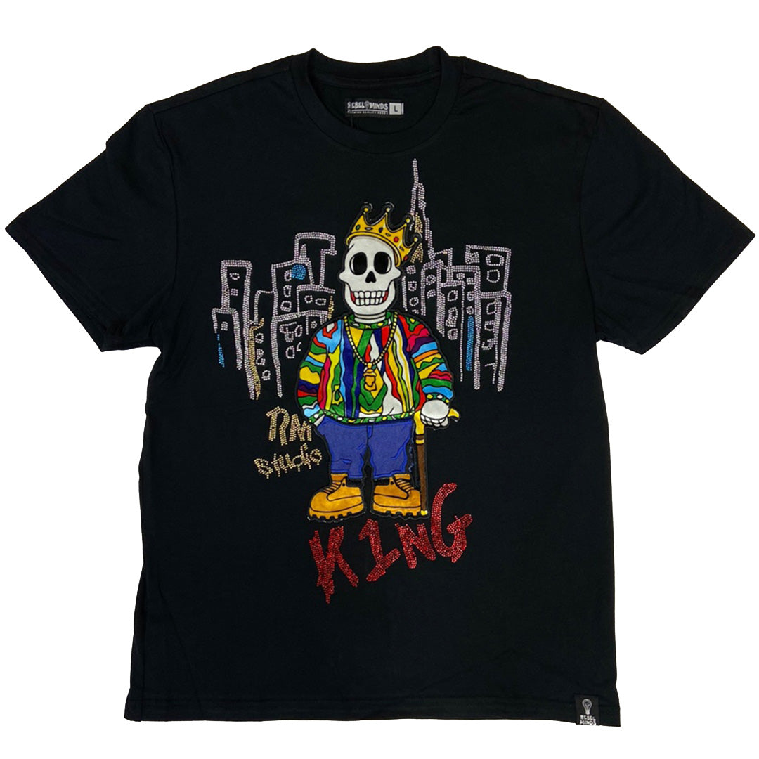 REBELMINDS Skull King Patch Graphic T-Shirt
