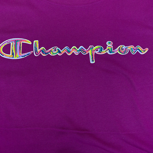 Champion Women's Classic Tee, Brush Stroke Script Logo
