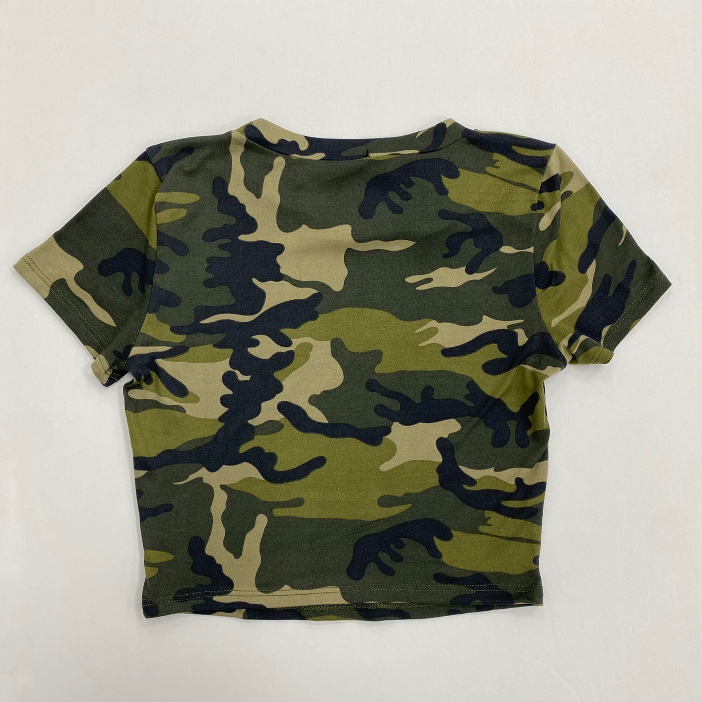 Women s Military Camo Graphic Crop Top