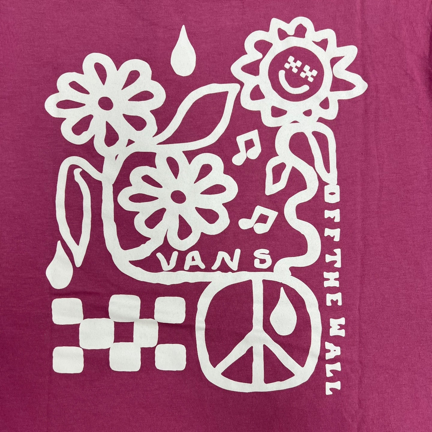 VANS Women's Rose Floral Grpahic Print T-Shirt